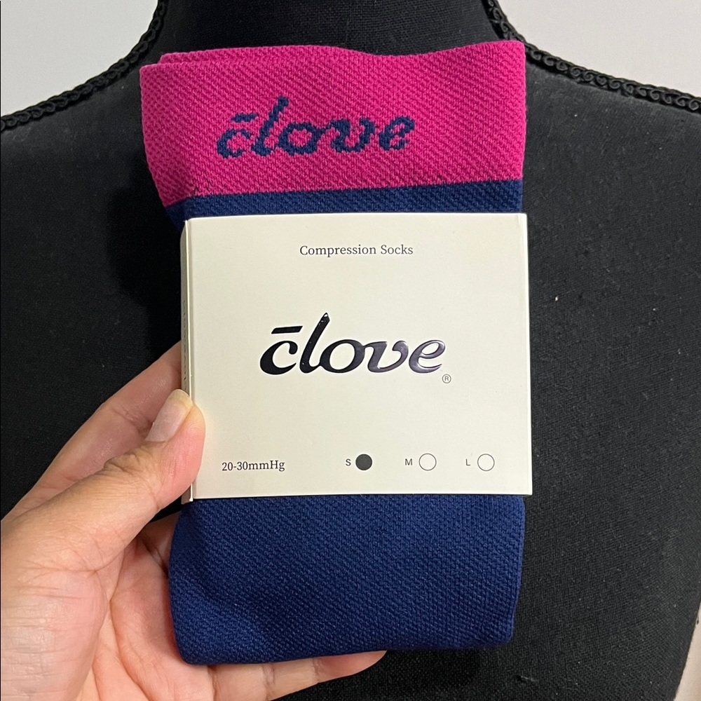Clove Pink and Blue Compression Socks